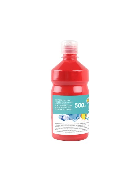 Tempera liquida liderpapel escolar 500 ml rojo