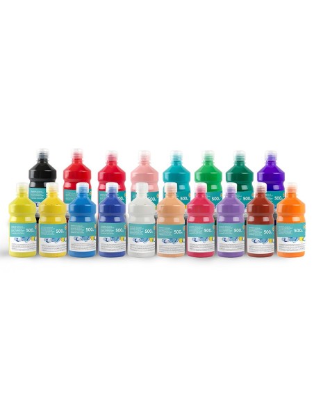 Tempera liquida liderpapel escolar 500 ml amarillo