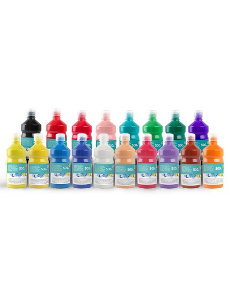 Tempera liquida liderpapel escolar 500 ml amarillo