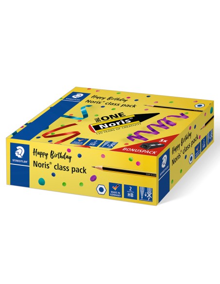 Lapices de grafito staedtler noris n.2 hb class pack de 144 unidades