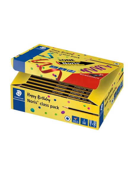 Lapices de grafito staedtler noris n.2 hb class pack de 144 unidades