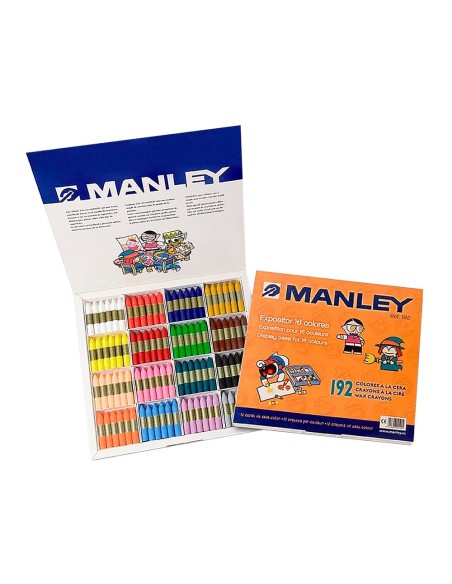 Lapices cera manley school pack de 192 unidades...