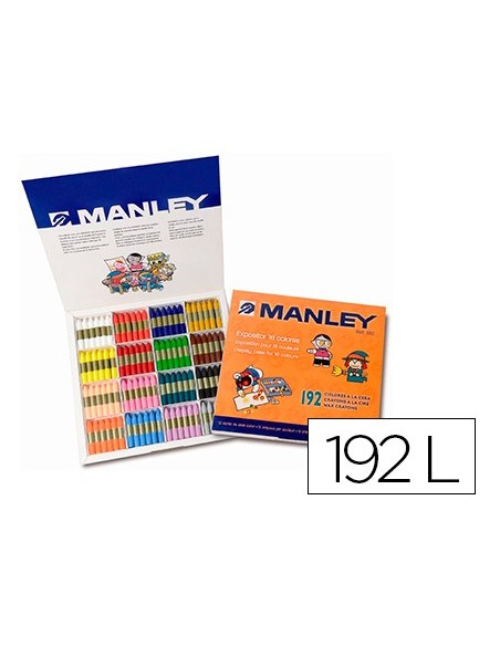 Lapices cera manley school pack de 192 unidades...