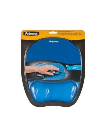 Alfombrilla para raton fellowes azul con reposamuñeca de gel