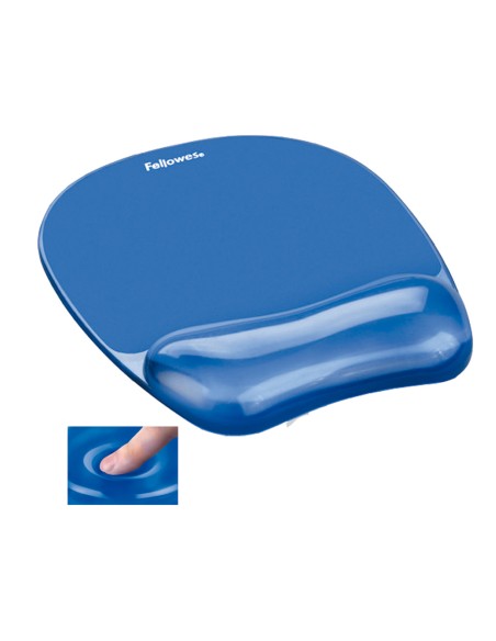 Alfombrilla para raton fellowes azul con reposamuñeca de gel