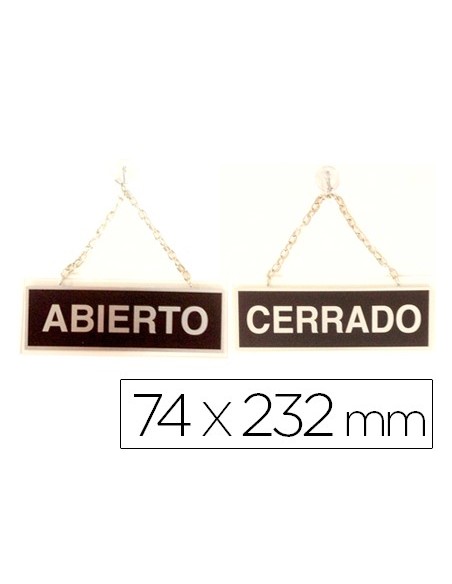Letrero metalico serigrafiado abierto y cerrado...