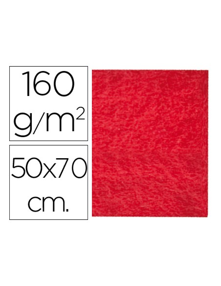 Fieltro liderpapel 50x70cm rojo 160g/m2