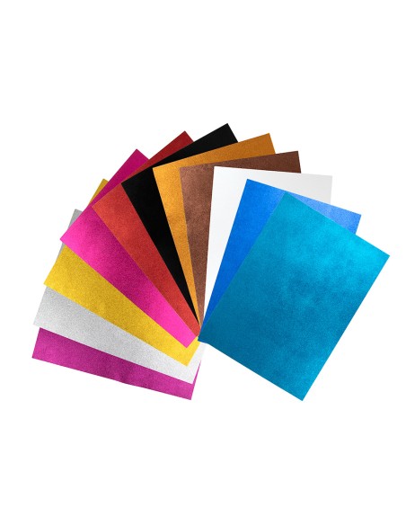 Goma eva con purpurina liderpapel 50x70cm 60g/m2 espesor 2mm violeta
