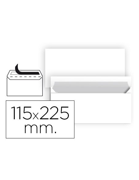 Sobre liderpapel n 5 blanco americano 115x225...