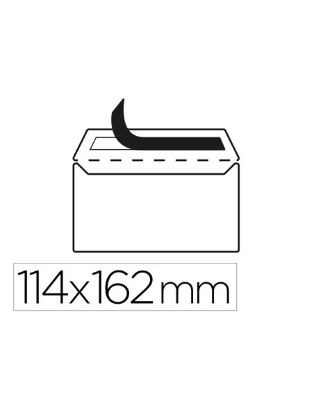 Sobre liderpapel n 19 blanco c6 114x162 mm tira...