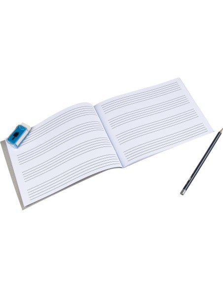 Bloc musica liderpapel pentagrama 5mm cuarto 20 hojas 100g/m2 grapado