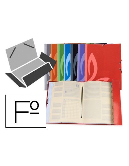 Carpeta liderpapel gomas carton forrado...