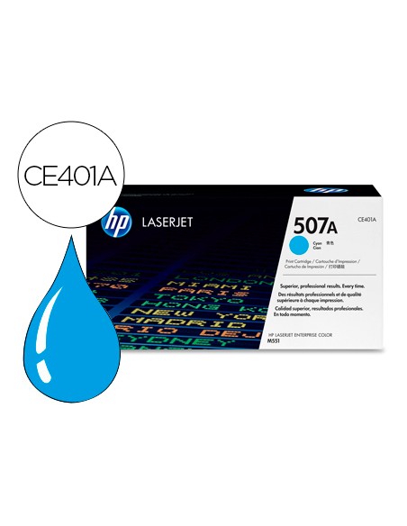 Toner hp 507a laserjet m551/m570/pro 500 cian 6000 pag