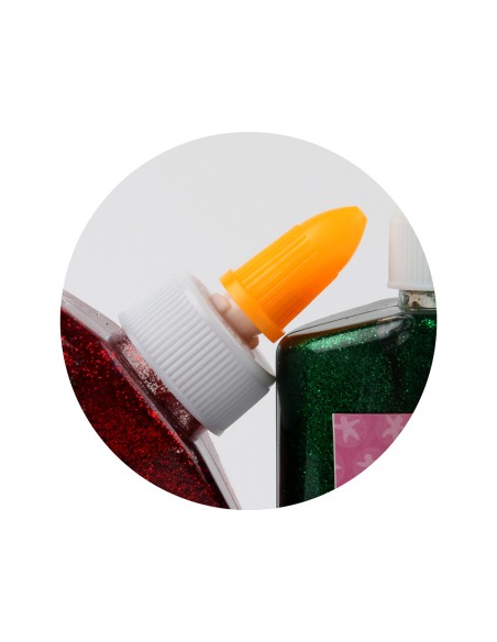 Purpurina pegamento liderpapel fantasia colores metalicos surtidos bote de 160 gr