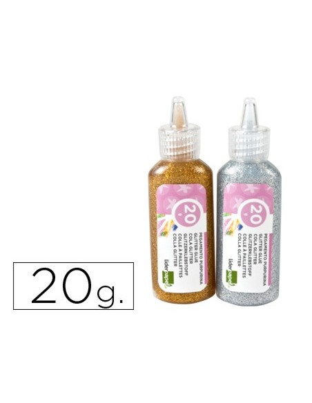 Purpurina pegamento liderpapel fantasia colores...