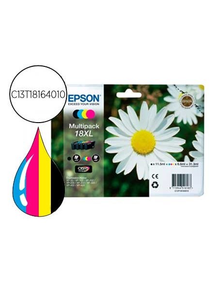 Ink-jet epson multipack t18xl negro amarillo...