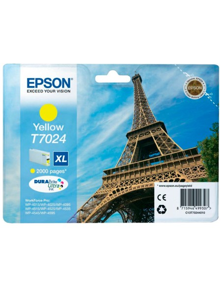 Ink-jet epson stylus t7024 amarillo xl wp-4000 4500 capacidad 2400 pag