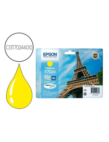 Ink-jet epson stylus t7024 amarillo xl wp-4000...