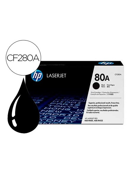 Toner hp laserjet negro cf280a 2700 pag