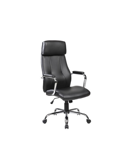 Silla rocada direccion simil piel con brazos...