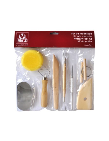 Instrumentos de modelar arcilla sio-2 set de 8...