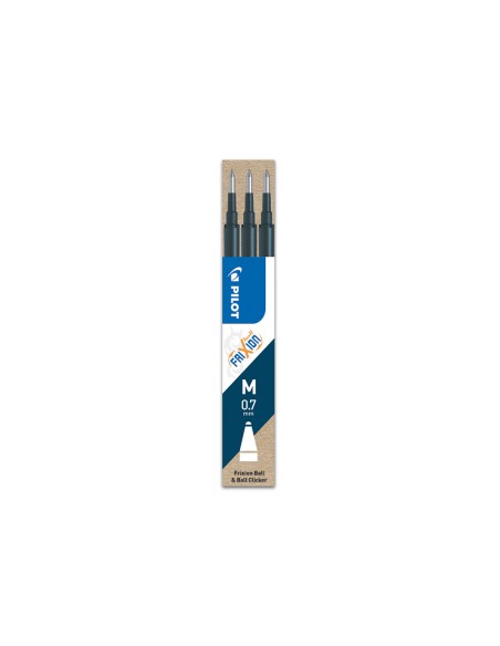 Recambio boligrafo pilot frixion ball negro caja de 3 unidades