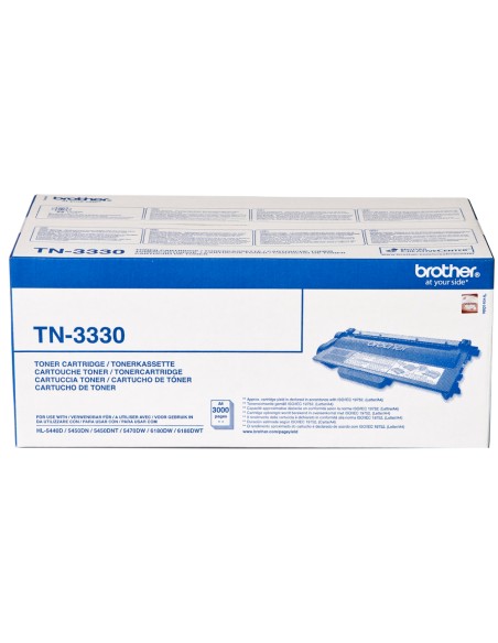 Toner brother tn-3330 para impresoras hl-5440d/5450dn/5470dw/6180dw - 3.000 pag