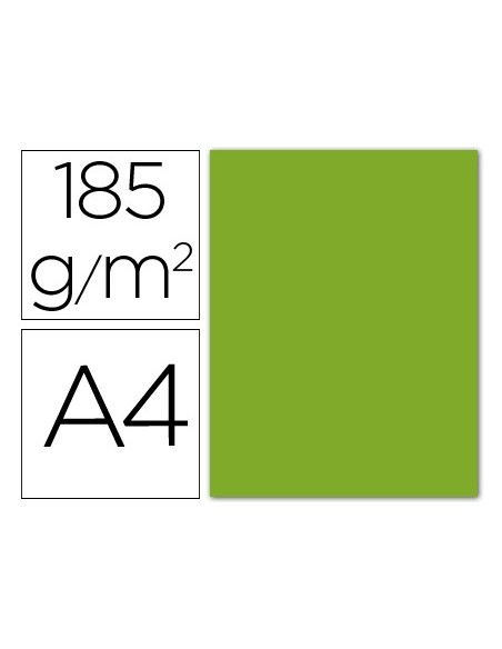 Cartulina guarro din a4 verde manzana 185 gr...