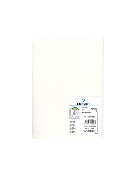 Cartulina guarro din a4 blanco 185 gr paquete 50 hojas