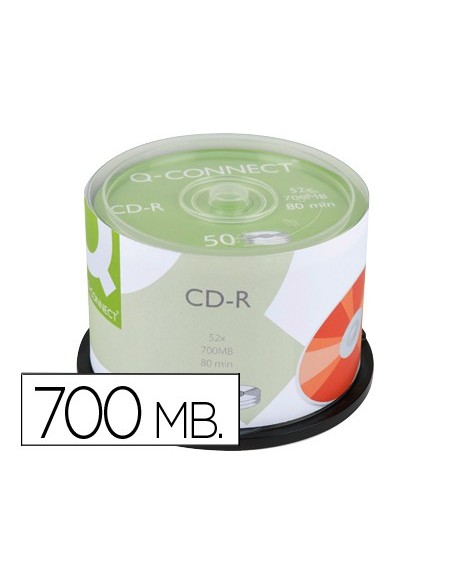 Cd-r q-connect capacidad 700mb duracion 80min...