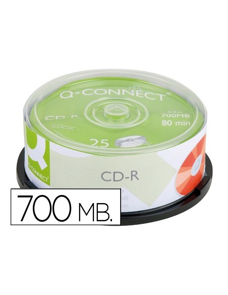 Cd-r q-connect capacidad 700mb duracion 80min...
