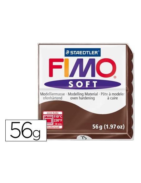 Pasta staedtler fimo soft 57 gr color chocolate