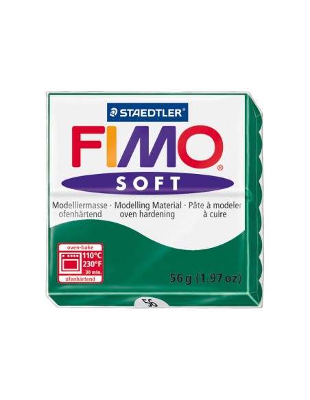 Pasta staedtler fimo soft 57 gr color verde...