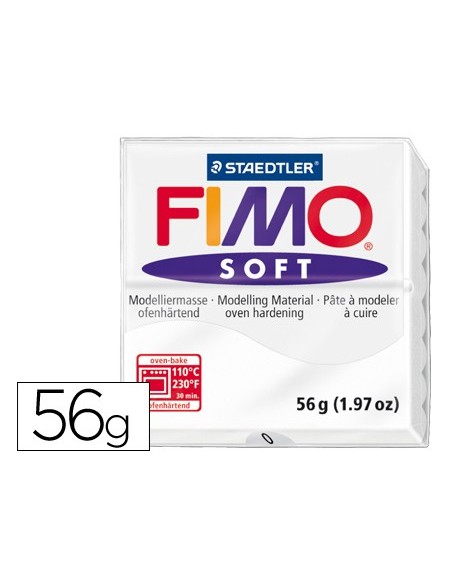 Pasta staedtler fimo soft 57 gr color blanco