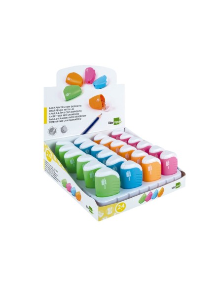 Sacapuntas liderpapel plastico 1 uso con...