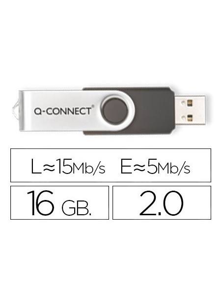 Memoria usb q-connect flash 16 gb 2.0