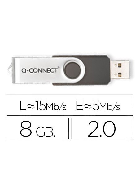 Memoria usb q-connect flash 8 gb 2.0