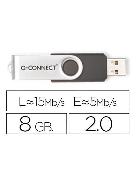 Memoria usb q-connect flash 8 gb 2.0
