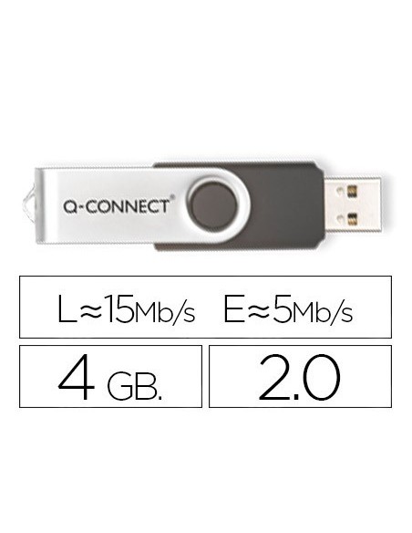 Memoria usb q-connect flash 4 gb 2.0