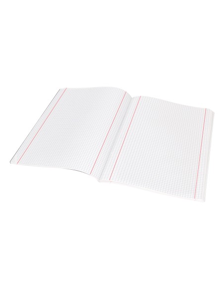 Libreta liderpapel tapa negra a5 80 hojas 60g/m2 cuadro 5mm con doble margen