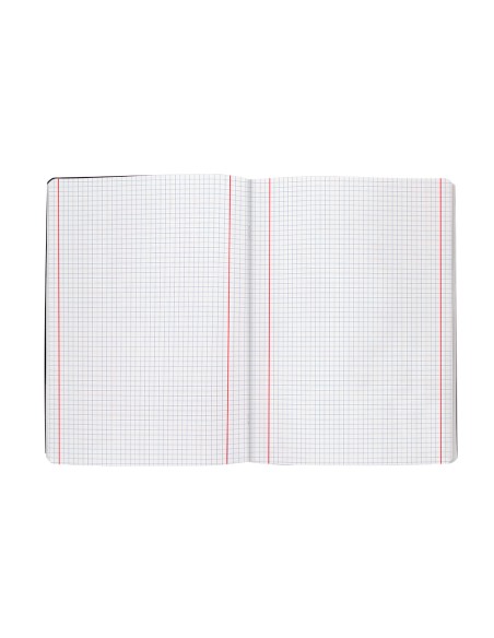 Libreta liderpapel tapa negra a5 80 hojas 60g/m2 cuadro 5mm con doble margen