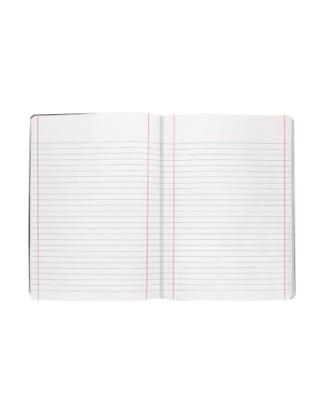 Libreta liderpapel tapa negra a5 80 hojas 60g/m2 horizontal con doble margen