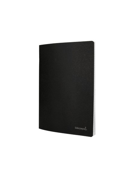Libreta liderpapel tapa negra a5 80 hojas 60g/m2 horizontal con doble margen