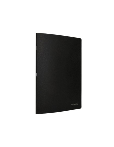 Libreta liderpapel tapa negra a4 80 hojas 60g/m2 liso con doble margen