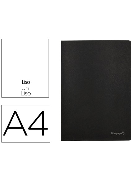 Libreta liderpapel tapa negra a4 80 hojas...