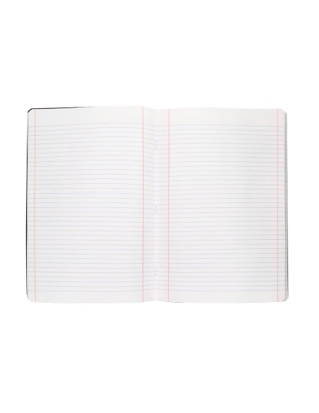 Libreta liderpapel tapa negra a4 80 hojas 60g/m2 horizontal con doble margen