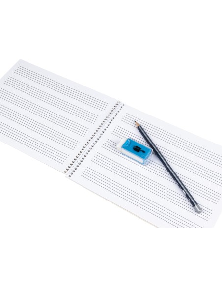 Bloc musica liderpapel pentagrama 4mm cuarto 20 hojas 100g/m2