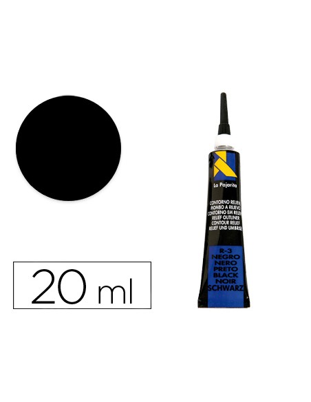 Contorno relieve la pajarita negro r-3