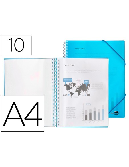 Carpeta liderpapel escaparate con espiral 10...