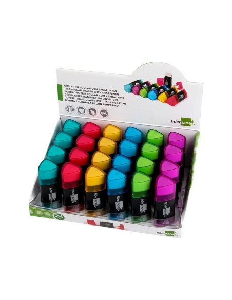 Goma de borrar liderpapel triangular con...